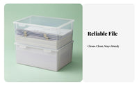 Clear Letter-size Paper Box Transparent Desktop Organizer Large Capacity for Students