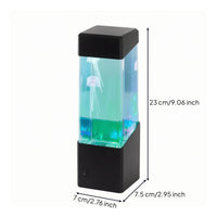 Decorative LED Night Light Rectangular LED Jellyfish Lamp Compact for Bedroom