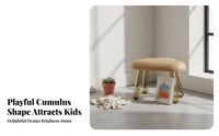 Anti-Slip Design fluffyShaped Stool Thickened Construction children's Furniture Multi-Purpose Small Seat Multifunctional for children, Toddlers, Parents, Bathroom, Playroom, Bedroom, Living Room
