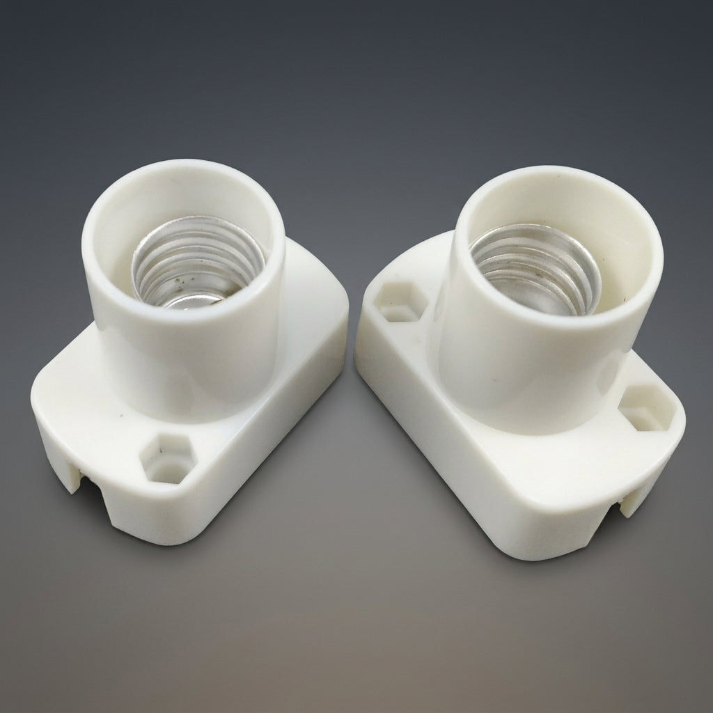 Table Lamp Light Fitting with E14 Lamp Holder for DIY Lighting, Heat Resistant Screw Bulb Holder for Pendant Lights, 2 Pack of 250V E14 Base