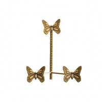 Butterfly Plate Gilded rackToned Tabletop Display Stand Bead Detailing Home Decor