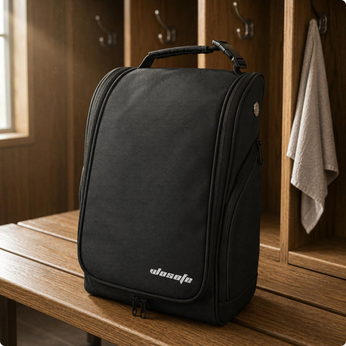 Golf Shoe Bag Nylon Footwear Carrier Side Pocket