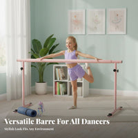 Folding Practice Barre Foldable Design Adjustable Dance Barre Anti-Slip Feet Freestanding Dance Bar for Dancers, Beginners, Home, Classroom, Gym