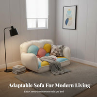 Convertable Cushioned Floor Sofa Foldable Design Household Furniture Space-Saving Versatile for Students, Bedroom, Dorm Room