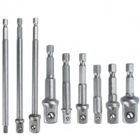 9 Pieces Socket Adapter Set Chrome Vanadium Steel Power Tool Accessory