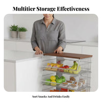 3-Tier Rolling Trolley with casters Storage Rack Easy Assembly for Narrow Spaces
