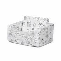 Fold-out Coloring Lounger Color-in Pattern kids' Sofa Removable Washable Cover