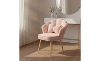 Petal Back Vanity Chair High-Density Sponge Cushion for Nail Salon, Women, Girls