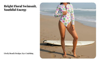 Long Sleeve Swimsuit Form-Fitting Fit women's Wave Ing Suit Sun Protection Bathing Suit Quick-Dry Material Zip Front Wave Suit