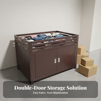 High Load Capacity Sales Marketing Cart Easy Assembly Display Counter with Storage Heavy Duty Display Table for Retailers, Shop Owners, Vendors, Clothing Shop S, Supermarkets, Street Markets, Trade Exhibition S