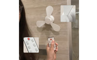 Compact Wall-Mounted Fan with Light spaceSaving Wall Fan with Light Memory Function Natural Breeze Mode for Bathroom