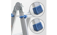 Foldable Telescoping Ladder with Tool Bag Multifunction Telescoping Ladder Aluminum Compact for Handymen, Painters, Apartment