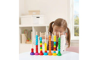 Color Sorting Assembling Toy Hand-Visual Coordination Training Counting Assembler Game Color Matching Game Early Math Learning