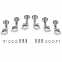 6 Pieces Locking Guitar Tuning Machines 1:18 Gear Ratio Electric Instrument Tuning Pegs Metal Alloy Locking String Tuning Machines