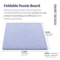 Space Saving Storage Felt Mat with Foldable Design for Adults, Portable with Non-Slip Padded Surface, Large Work Area for Home Solving