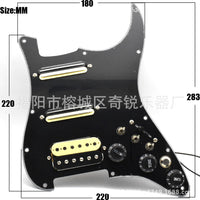 Single-Single-Humbucker Guitar Pickguard Assembly with Mini Dual-Coil Pickup and Coil-Split Switch