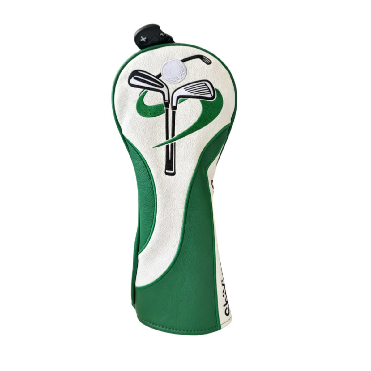 Padded Golf Head Cover Black Tab Long-Lasting Golf Club Head Cover Side Lettering Leather-Like Sports Gear for Golfers