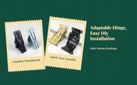 Auto-Locking Folding Hinge, 180 Degree Mini Hinge, stainless steel, stable furniture connector, DIY table leg support