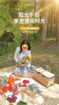 Insulated Picnic Basket, Foldable Outdoor Cooler Bag, Portable Lunch Bag