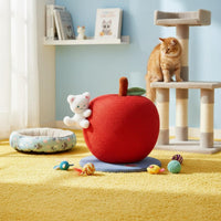 Christmas Cat Compact Design-Saving Cat Scratching Post Wear Resistant Scratching Pole for Small Apartment
