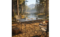 Folding Camping Table Foldable Portable Table Compact Furniture Slatted for Campers, Picnickers, Barbecue, Market Stalls