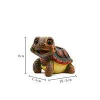 Cute Big-Expressive-Eyed Turtle Statue Whimsical Mini Turtle Garden Statue
