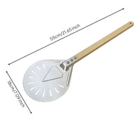 Pizza Peel with Wood Handle Wooden Baking Tool Long-Handled for Home Bakers