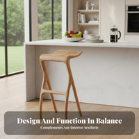 Woven rear Bar Stool Chinese Inspired Design Household Seating for Dining Room