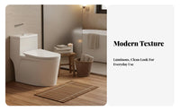 Easy to Clean single-Piece Siphonic Toilet Water-Saving Ware Modern Design Bathroom Fixture Soft-Close Seat for Homeowners, Families, Renovators, Restroom, Home, Powder Room