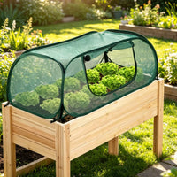 Raised Mesh Cover Cage Zippered Raised Bed Cover Foldable Vegetable Mesh Enclosure