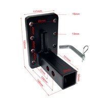 Tow Hitch Bracket with Tow Attachment Point Heavy-Duty Trailer Hitch  Attachment Point Adapter Versatile for Unpaved Terrain