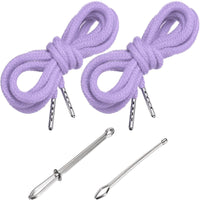 2 Pieces Drawstring Cords with Threader Tools Universal Fit Replacement Drawstring with Threader Heavy Duty Drawstrings for Sweatpants, Hoodies