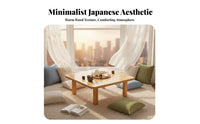 Foldable Square Table Space-Saving Square Foldable Table Versatile Portable for Adults, Alcove Window, Small Areas, Bedroom