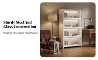 Glass Door Collectible Case debris-shieldedproof Display Cabinet Adjustable Shelves Lockable for Collectors, Study