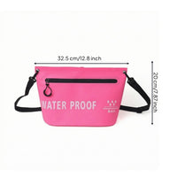 Front Zipper Pocket Waterproof Crossbody Bag Adjustable Strap Waterproof Shoulder Bag for Water Activities