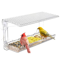 Window Bird Feeder with Strong Suction Cups - Transparent Birdhouse for Outdoor Use