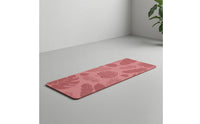 Non-Slip Exercise Mat with Leaf Print Printed Exercise Mat Cushioned Eco-Friendly for Yogis