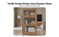 3-Door Low Cabinet Multi-Functional Storage Unit Multipurpose Adaptable Design for Interior Decor Lovers, Homeowners
