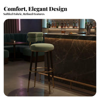Woven Rear Supportrest High Stool Nordic Design Seating with Footrest Sturdy Construction for Homeowners, Interior Designers