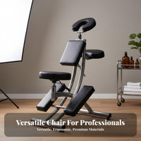 1 Piece Permanent Makeup Chair Foldable Portable Massage Chair Lightweight Professional Furniture Dense Foam Padding Ergonomic Structure Suitable for Estheticians Beauty Salon Medical Facility Studio