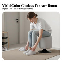 Multi-Purpose Use Round Swivel Stool Multifunctional Indoor Seating Soft Upholstered Seat Accent Chair Stable Base for Women, Adults, Homeowners, Vanity Area, Makeup Room, Entryway, Coffee Shop