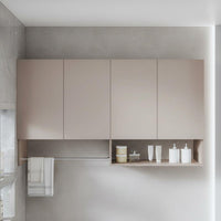 Washroom Wall Cabinet Waterproof Washroom Storage Cabinet Humidity-Resistant-Resistant Wall Mounted Storage Cupboard for Families, Adults, Balcony