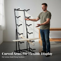 Adjustable RC Plane Storage Rack Space Saving RC Airplane Storage Rack High Load Capacity Model Airplane Display Stand Heavy-Duty Construction for Hobbyists, Indoor, Hobby Room, Showroom, Garage