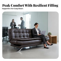 Multi-Functional 3-Seater Fold-extendable Bed Foldable Design Pull-extendable Foam Sofa Bed two-in-singleUse Office Furnishing Space Saving for Business Owners, Apartment Dwellers, Homeowners, Reception Area, Guest Room, Bedroom