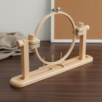 Beech Wood Embroidery Rack Hands-Unrestricted Craft Support Polished