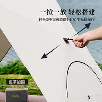 海边沙滩公园速开帐篷户外便携式折叠露营帐篷装备全套遮阳防雨