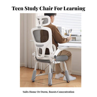 Adjustable 4-Leg Task Chair Ergonomic Design Study Seat High Back with Headrest