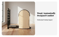 Solid Wood Construction Pilates Ladder Barrel Core Strengthening Posture Ion Barrel Stable and Long-Lasting Wooden Spine or Ergonomic Design for Home Gym Users, Adults, Mindful Movement Practice Studio