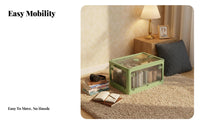 Collapsible container with Front Doors clear Panels for Dorm Room, Homeowners