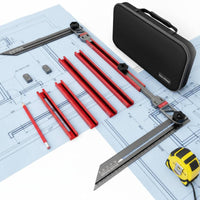 Stair Step Gauge Foldable Stair Template Tool Portable for Contractors, DIYers